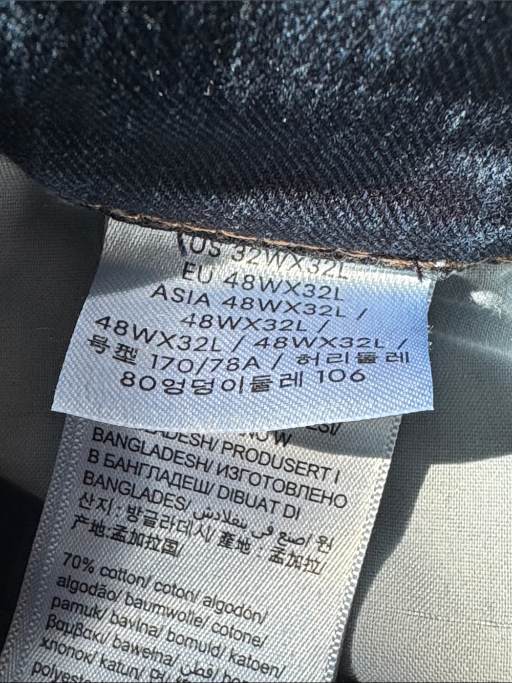 Calvin Klein / Men's Dark Blue Straight Fit Jeans - Picture 6 of 6